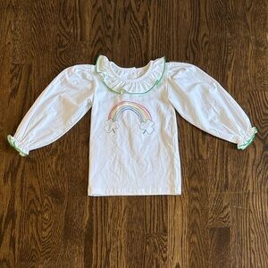 Cecil And Lou Embroidered Rainbow Clover Shirt